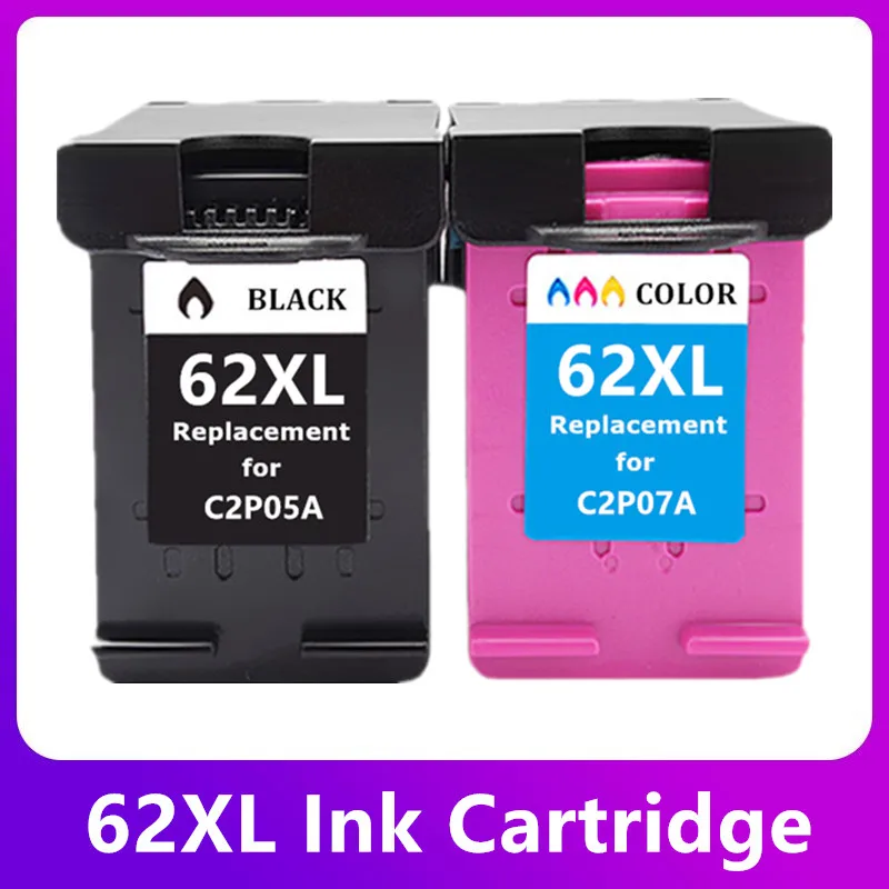 Cartucho de tinta remanufacturado 62XL para impresora HP 62 XL para HP62 Envy 5540 5640 7640 5646 5541 5740 5742 5745 200 250