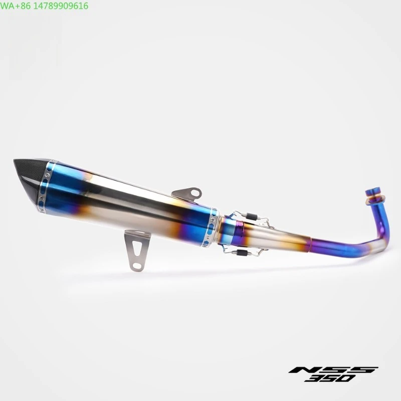 Full-Size Custom Motorcycle ExhaustRS Original Suitable For  Fosha NSS350 Modification Full Section Titanium Alloy Exhaust