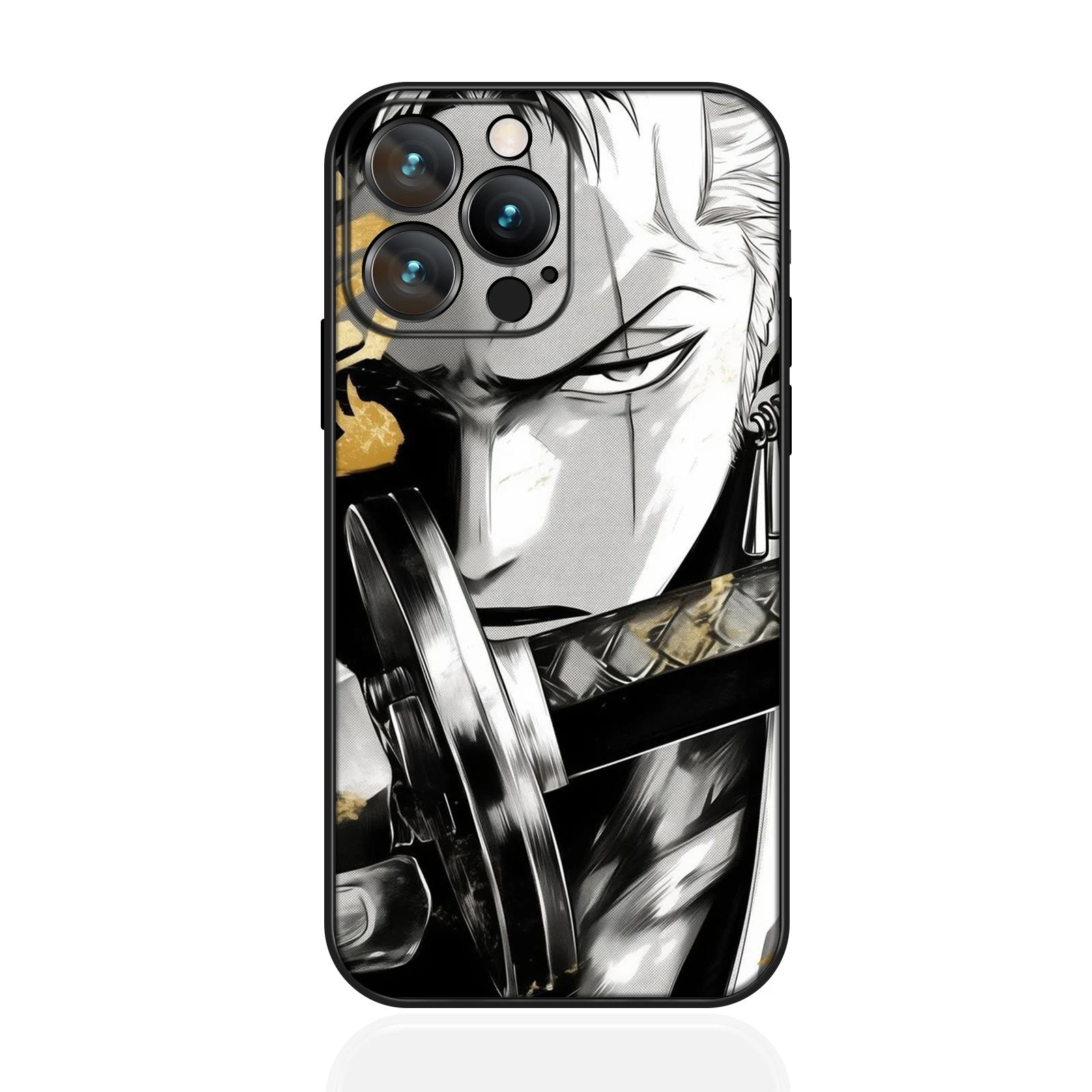 Anime Roronoa Zoro iPhone 16 Pro Max soft shell protec Phone cover for iPhone 16 15 14 13 12 11 Pro Max