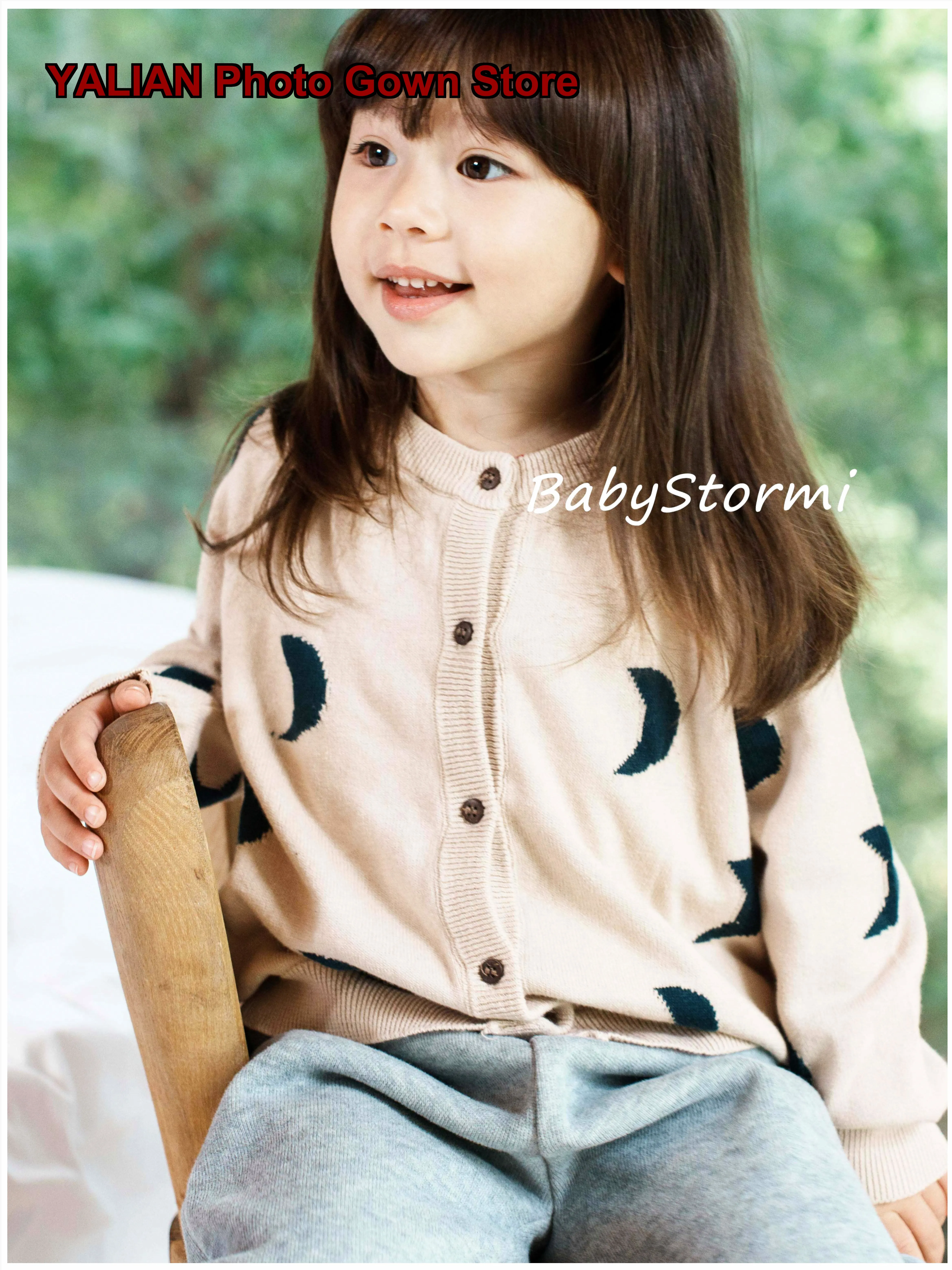 Children's Spring Autumn Long Sleeve Cotton Knit Jacket Base Layer Top Infant Boys Girls Fall Wear Long Sleeves Kids