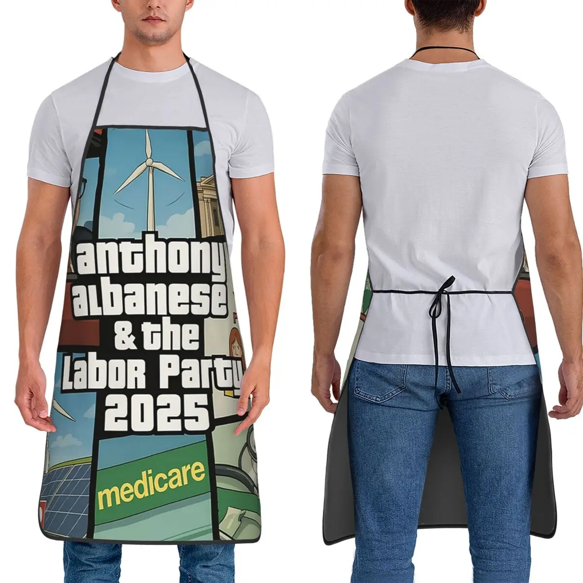 

Энтони Албании, австралийские фартуки для труда, шеф-повара, приготовления пищи, выпечки, нагрудник, кухонный сарафан для чистки для женщин и мужчин, живопись