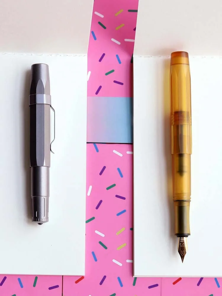 

1PC EDC Pocket Tool Titanium Alloy Octagonal Pocket Pen Ink Sac Ink Filler Writing PEI Titanium Steel Pen