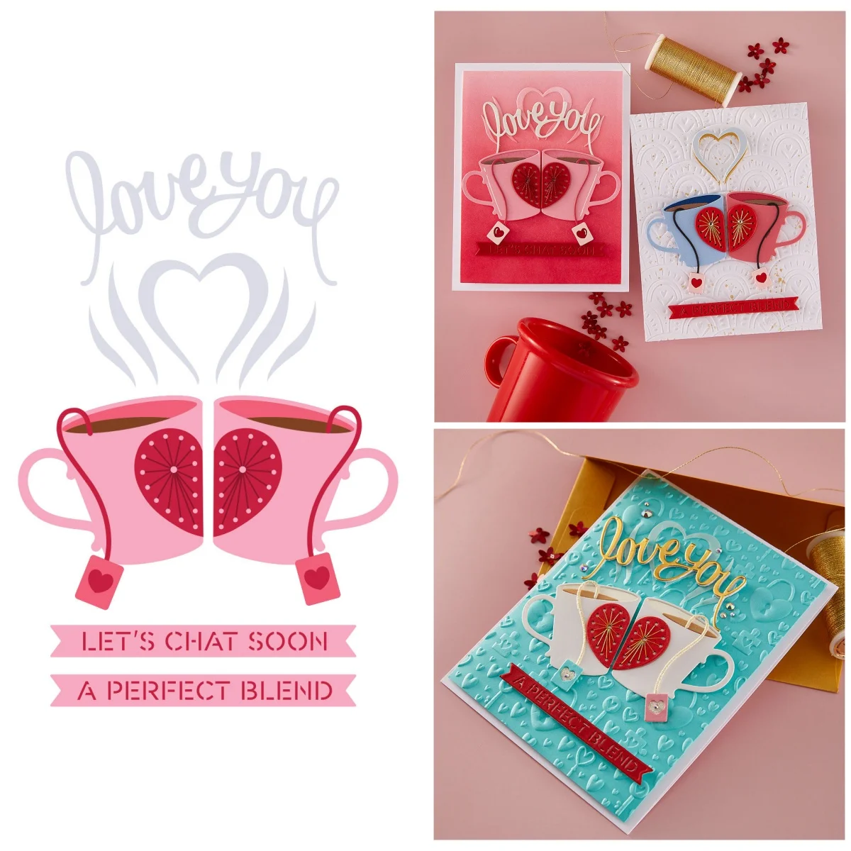 

Valentines Day 2026 Heart A Perfect Blend Metal Cutting Dies for DIY Decorating Scrapbook Paper Card Album Embossing Craft