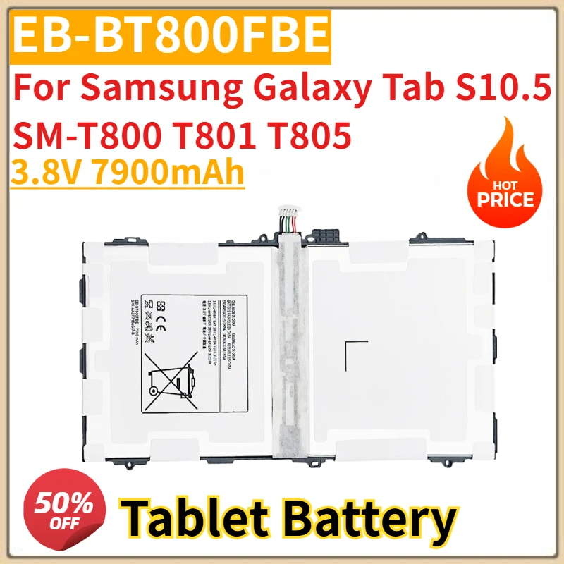 

Brand New Replacement Tablet Battery 3.8V 7900mAh EB-BT800FBE For Samsung Galaxy Tab S10.5 SM-T800 T801 T805