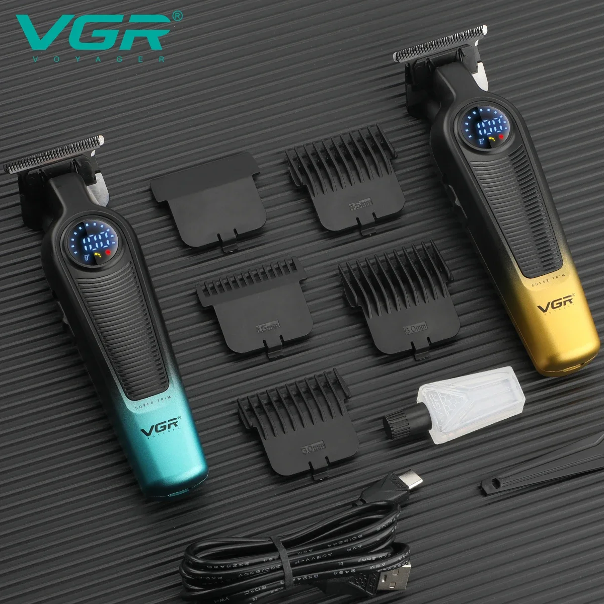 VGR V-996 Men's Professional Hair Clipper with DLC Blade, 7000 RPM, LED Display, Barber Shop Cordless Professional Hair Trimmer image 2