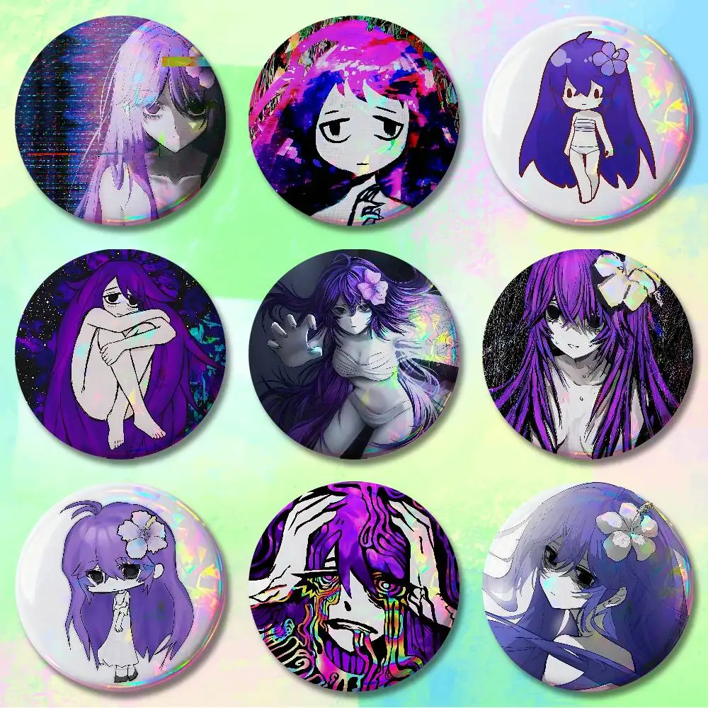 S-Sewerslvt Draining Love Story Button Pin Daily Stylish Ornament Badge Exquisite Round Brooches Backpack Accessorie