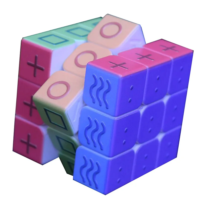 3D Relief Sculpture For Blind 3x3x3 Speed Cubo Braille Finger Rotation Cubes Magicos Educational Fidget Toys