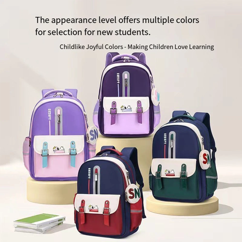 Snoopy Printed Backpack Multiple Colors Optional Waterproof Oxford Fabric Lightweight Outdoor Commute Storage Backpack