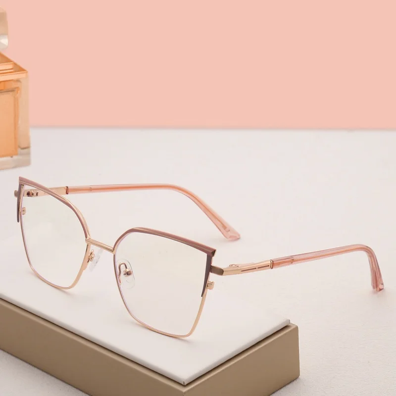 DIEDIESEE Anti Blue Light Cat Eye Large Fface Glasses Frame Can Be Matched With Myopia Optical Prescription Glasses Frame 6967