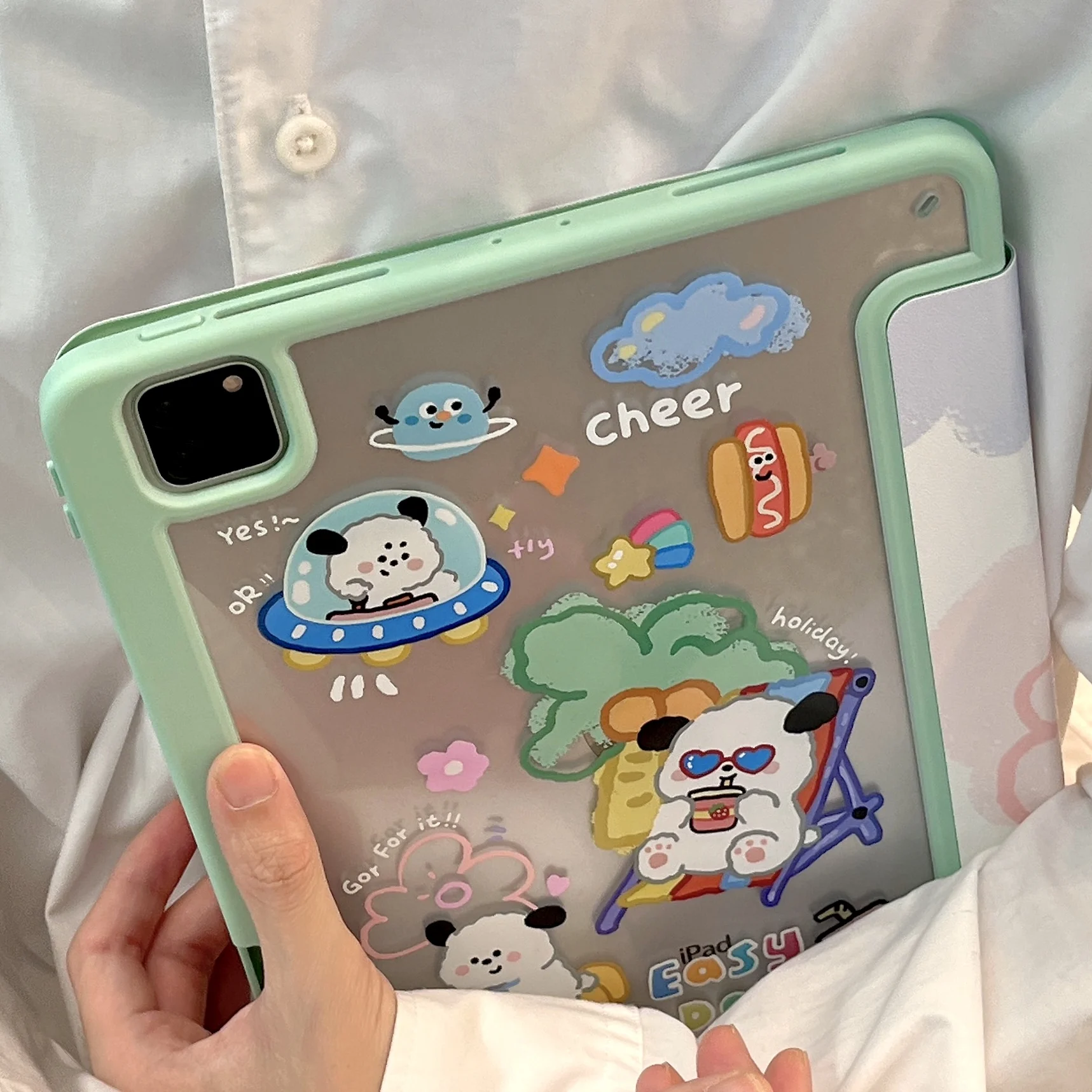 New Case For iPad 10.9 inch 2022 10th Air 5/4 10.2 7th 8th 9th 2021 2020 Pro12.9 11 Air3 9.7 6th 5th mini 6 Holiday Puppy Cover