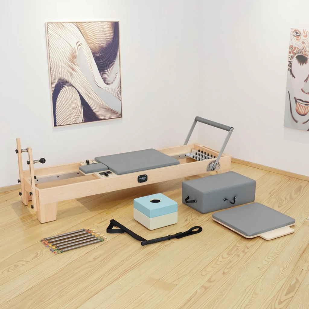 Pilates Maple Reformer Personalized Customization Adjustable Portable and Durable Pilates Core Bed