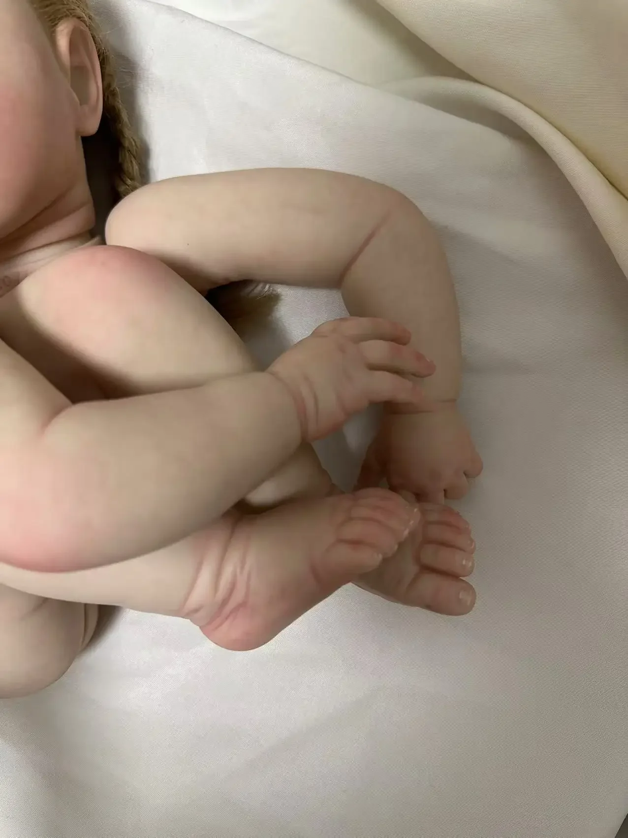 カスタマイズされた24インチのリボーンドール「ロッティ」、手植えの髪、DIYパーツペイントキット、布製ボディ付き