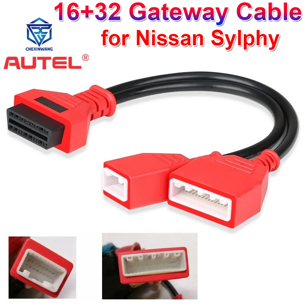 

Autel 16+32 Gateway Adapter for Nissan Sylphy 16pin Cable Adding Key No Need Password Work with Autel IM508 IM608 Lonsdor K518SE