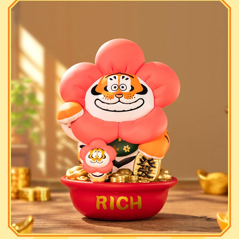 

Подлинная фигурка «Я не пухлый тигр», насыщенный цветочный декор для привлечения богатства, подарок на день рождения, декор для рабочего стола, подарок на день рождения