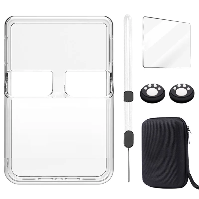 حافظة واقية محمولة من السيليكون الناعم لوحدة التحكم المحمولة R36S مع حقيبة تخزين وأغطية عصا الإبهام غطاء مضاد للخدش #6
