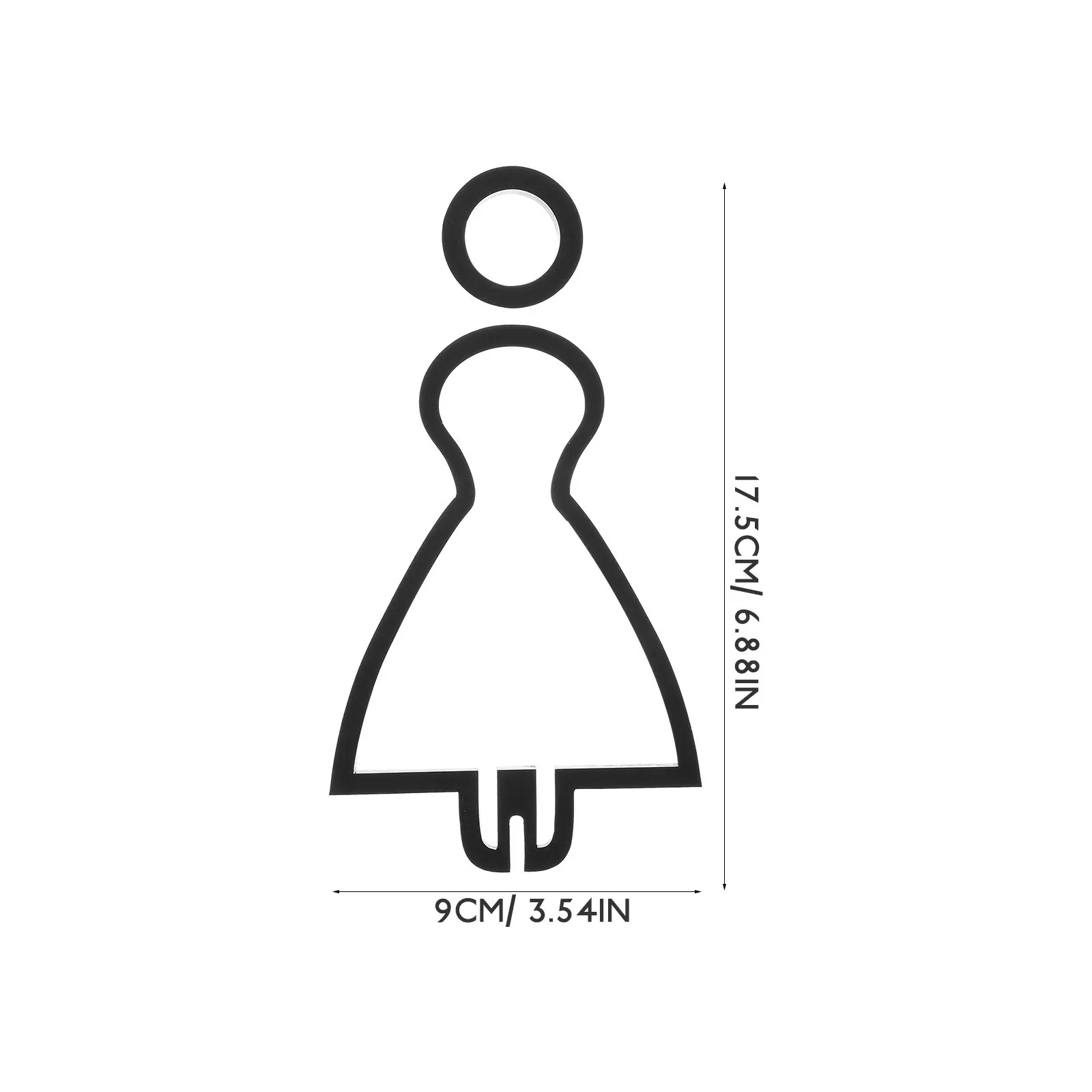 Acrylic Toilet Sign for Door 3D Male Symbol Restroom Identification Plate Easy Install No Drill Bathroom Signs for Business Use