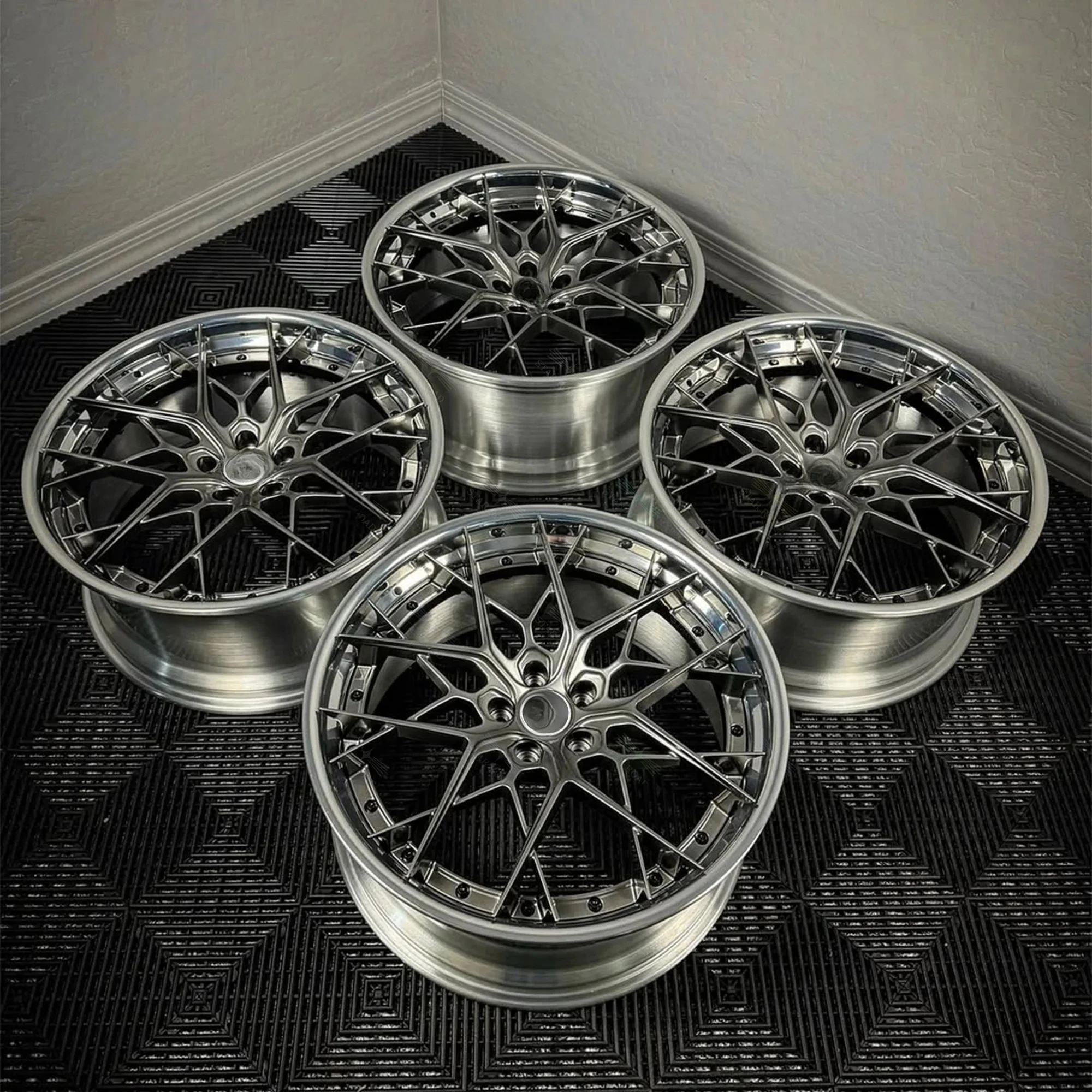 17 18 19 20 21 22 Custom Aluminum Alloy Forged 2 Piece Car Wheels 5x120 5x112 Rims