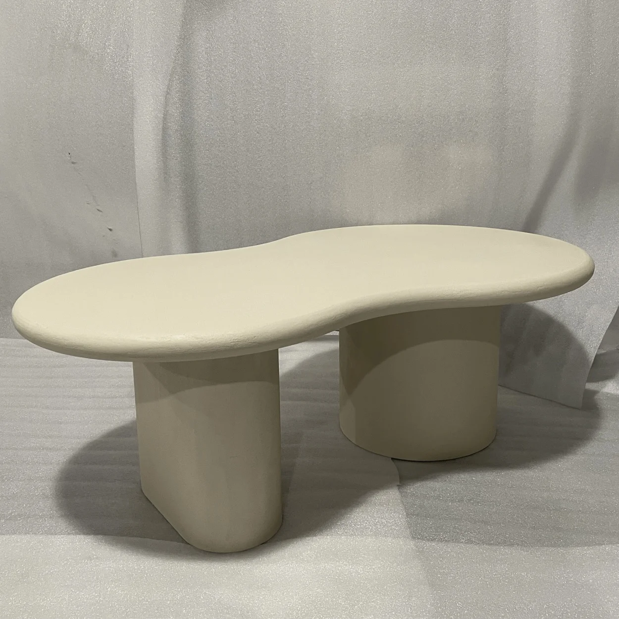 # Modern Irregular Wavy Cream White Coffee Table