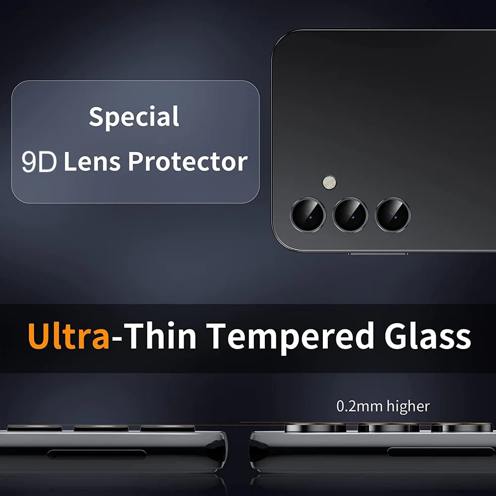 

Защитное стекло для камеры Samsung Galaxy S25 FE 5G с алюминиевыми кольцами, 9H HD закаленное стекло для S26 Pro, S25 Edge, S24 Ultra +
