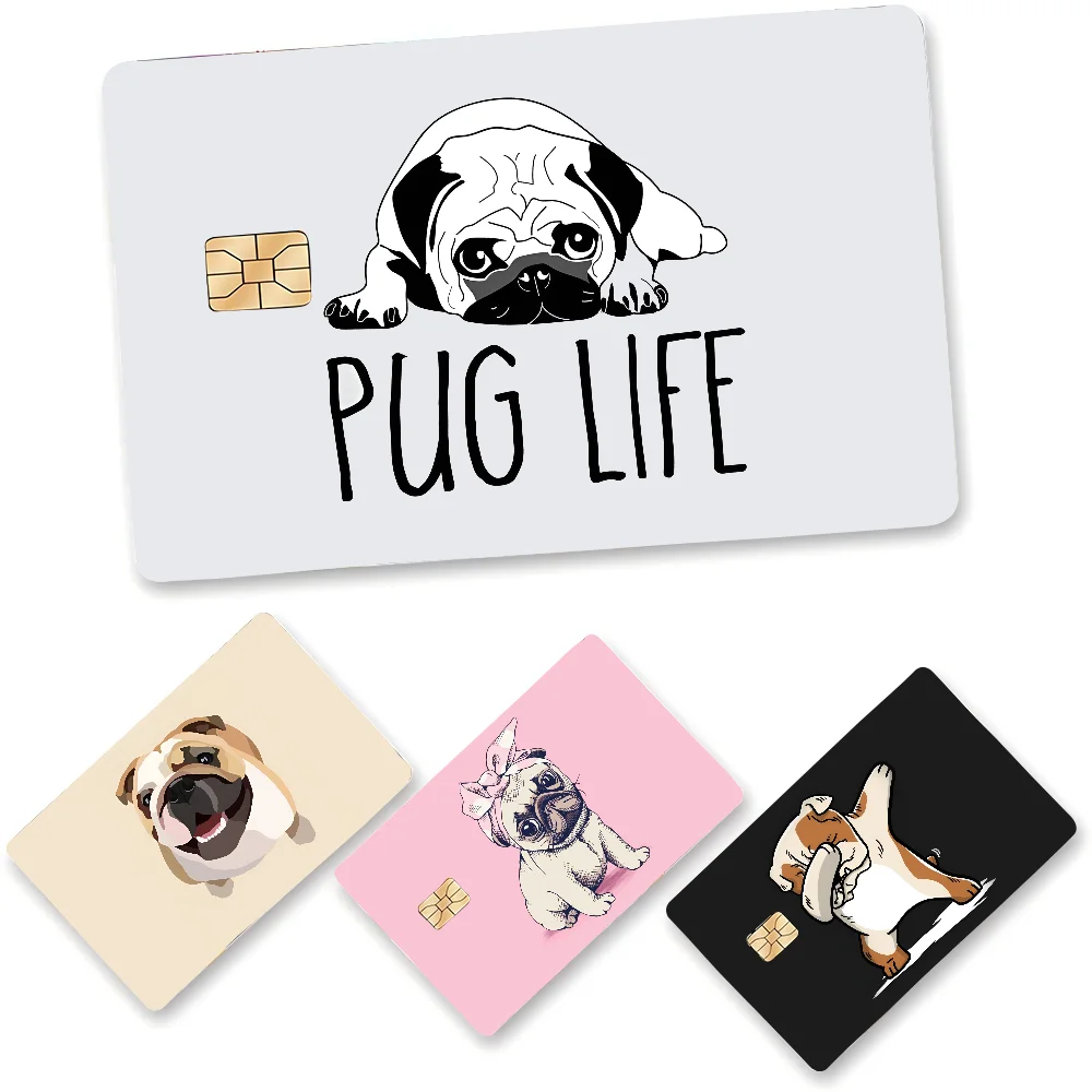 Bulldogge Kreditkarten-Haut-Aufkleber für VISA Bank Bus Metro Access Card Schutzfolie Cover Aufkleber Aufkleber Frauen