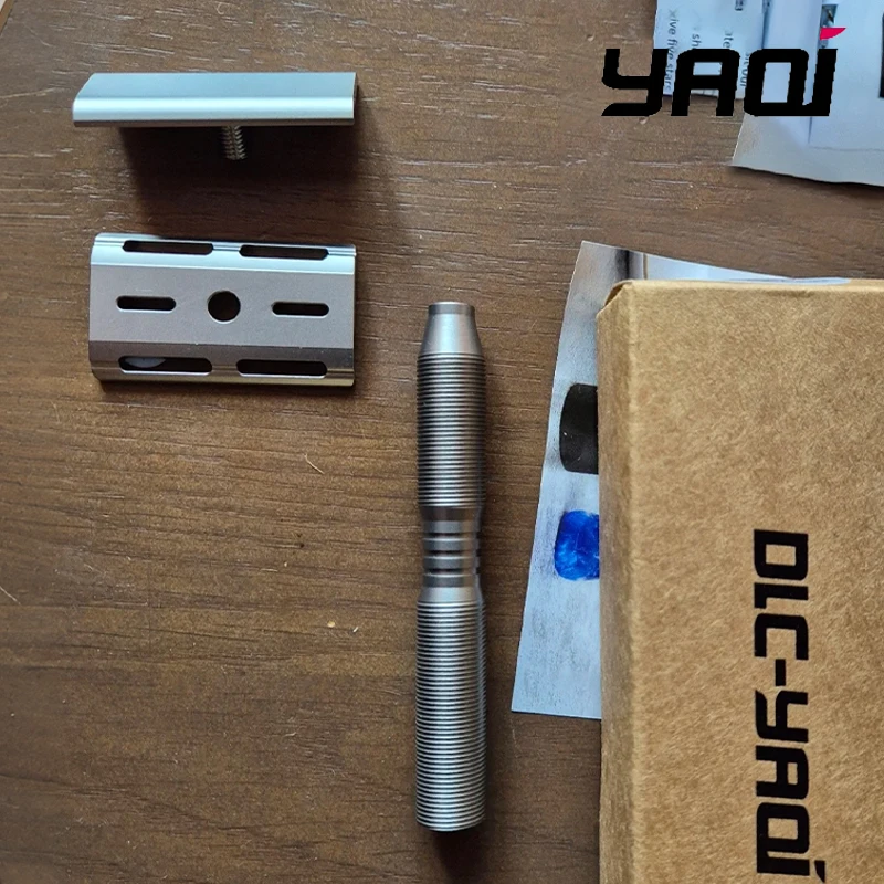 

Бритва YAQI Ghost Titanium 2026: легкая безопасная бритва для мужчин с двойным лезвием и регулируемой ручкой