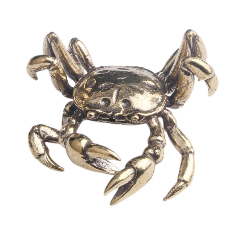 

Vintager Brass Pet Crab Figurines Animal Miniatures Crafts Desktop Ornaments Desk Living Room Home Decoration Accessories