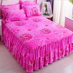 Bedroom Flat Sheets Bed Printed Fashion Modern Comfortable Skin-friendly Simple Mattress Household Bed Cover No Pillowcases