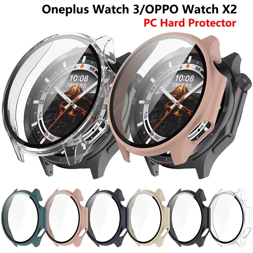 Tempered Glass+PC Cover For Oppo Watch X2 Case Soft TPU All-Around Screen Protector Watch Cases For Oneplus Watch 3 Accessories view 3