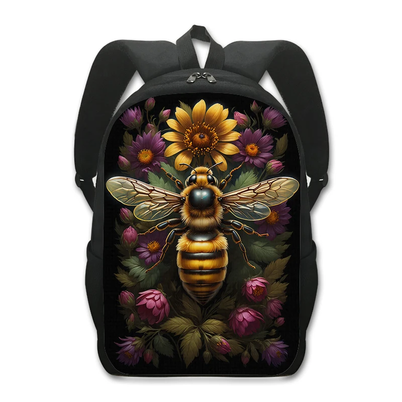 Cute Bee Dragonfly Moth Butterfly Backpack Women Rucksack Shoulder Bag for Travel Student School Bags for Teenager Book Bag