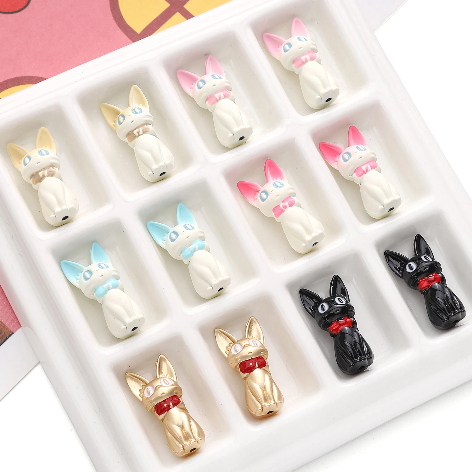 1 قطعة سبائك لطيف القط الخرز جميل مجوهرات بأشكال حيوانات صنع الخرز DIY بها بنفسك اليدوية قلادة سوار مفتاح ملحقات السلسلة