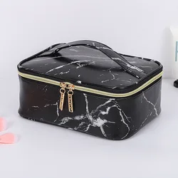 Simple Pattern Square Tote Female Travel Cosmetic Bag Storage Organizer Makeup Bags Ladies Big Portable Toiletries Washbag