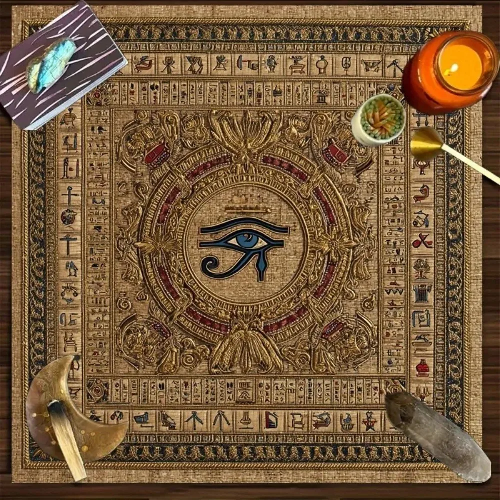 50/75cm Eye Of Horus Altar Cloth Tarot Tablecloth Egyptian Gods Ancient Witchcraft Meditation Tarot Tablecloth Divination Gift