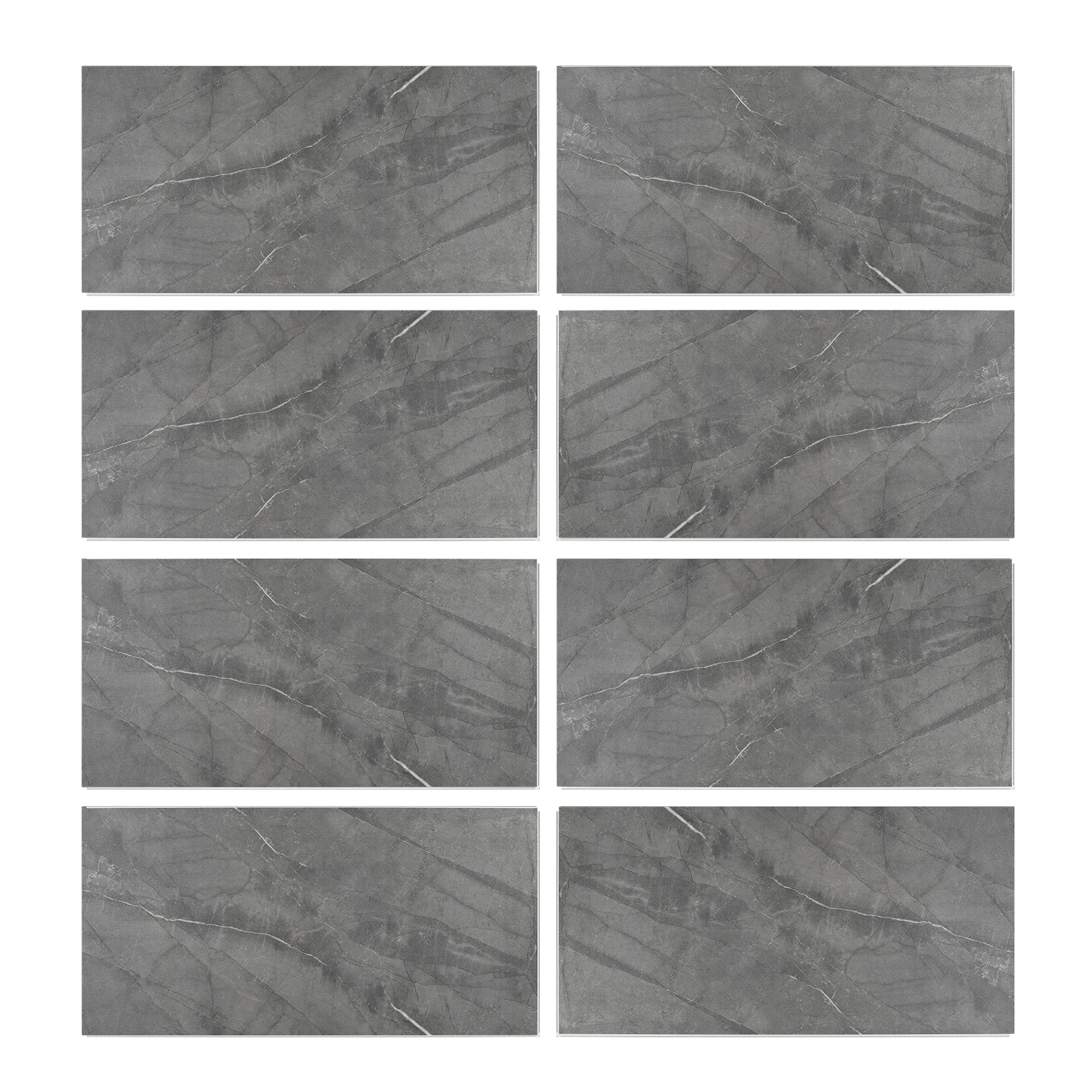 12 "× 24" بلاط أرضيات SPC منقوش بالحجر للأشعة فوق البنفسجية مضاد للبكتيريا درجة تجارية لمكتب المستشفى والتجزئة
