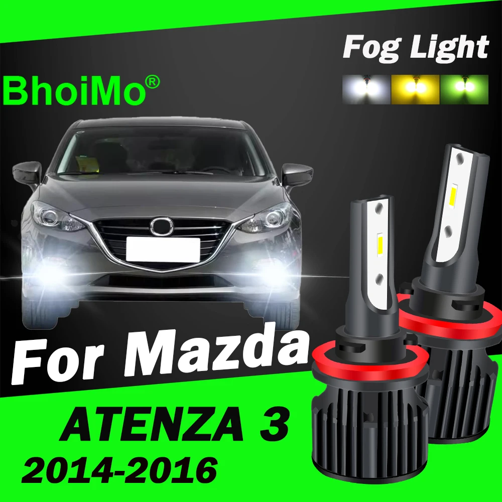 

BhoiMo Car Front Fog Lamp For Mazda ATENZA 3 ATENZA3 Led Lights 2014 2015 2016 Auto Bulb