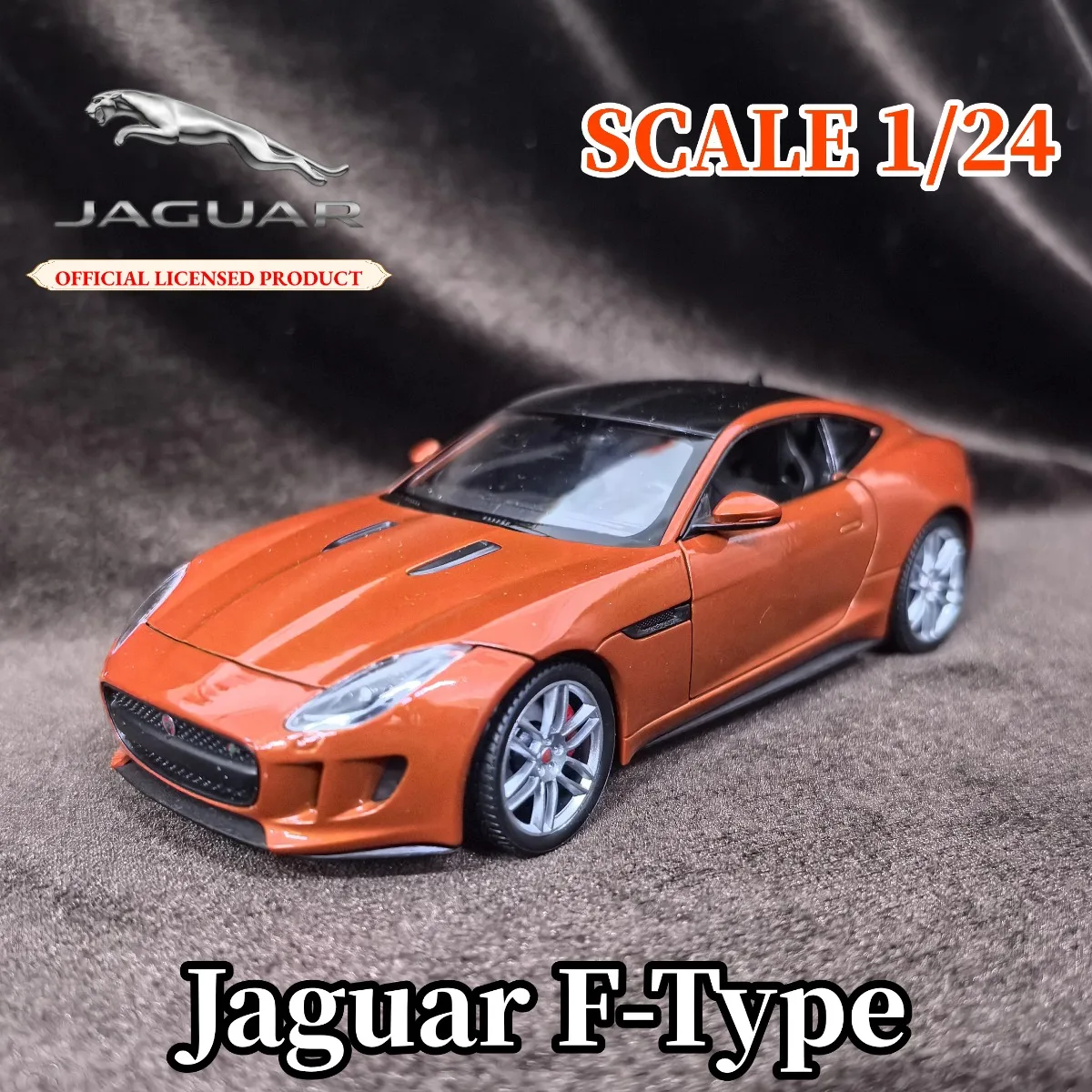 

Лимитированная модель автомобиля Jaguar F-типа в масштабе 1:24, миниатюрная копия роскошного автомобиля, детская игрушка в подарок на Рождество