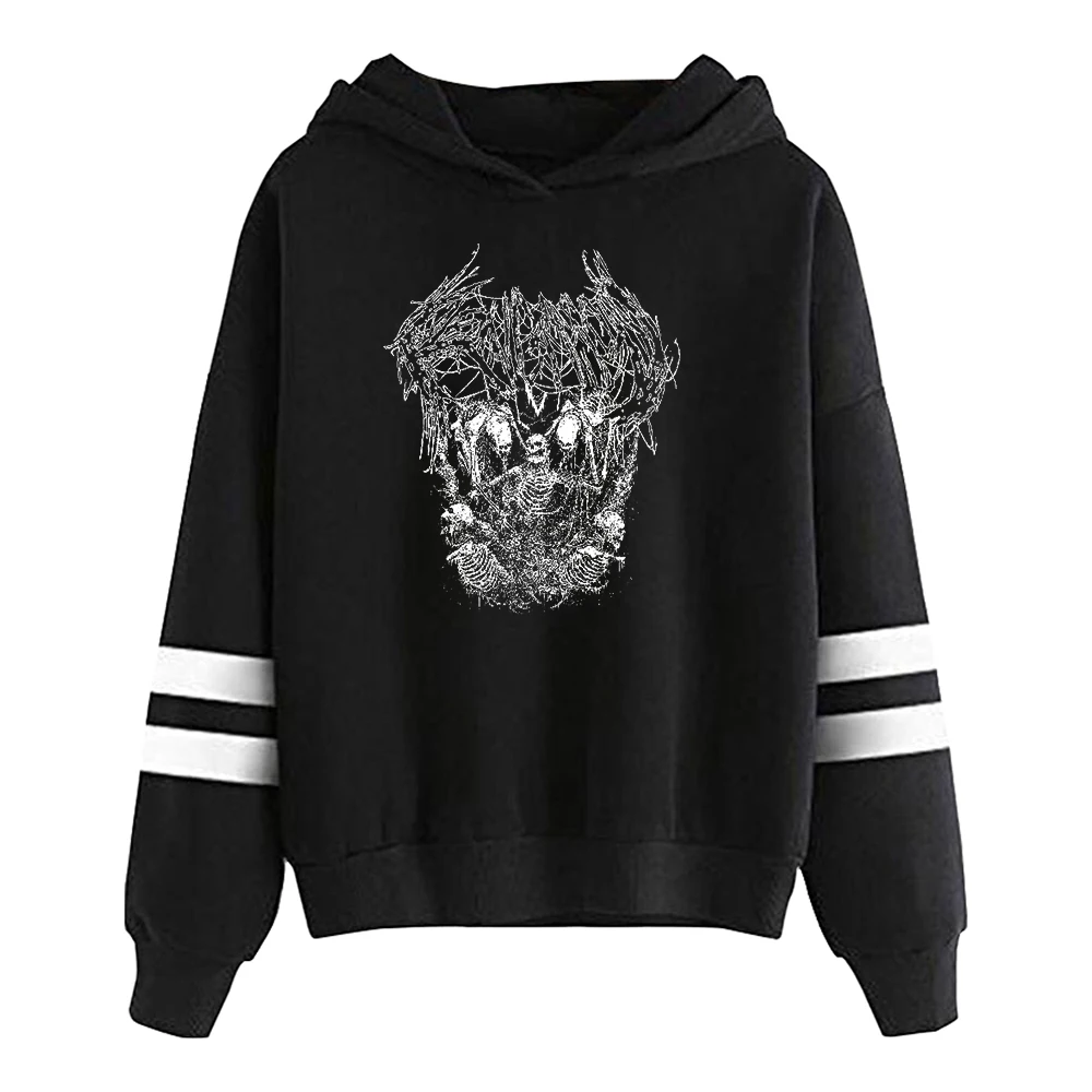 

Ken Carson Death Mosh A Great Chaos Album Hoodie Pocketless Parallel Bars Sleeve Streetwear Women Men Sweatshirt Hip Hop Clothes