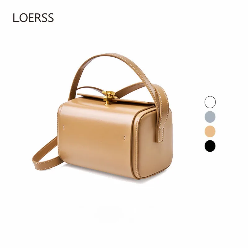 

LOERSS Genuine Leather Shoulder Bag Retro Multifuntion Crossbody Bag Commute Shopping Purse and Handbags 2023 New Design