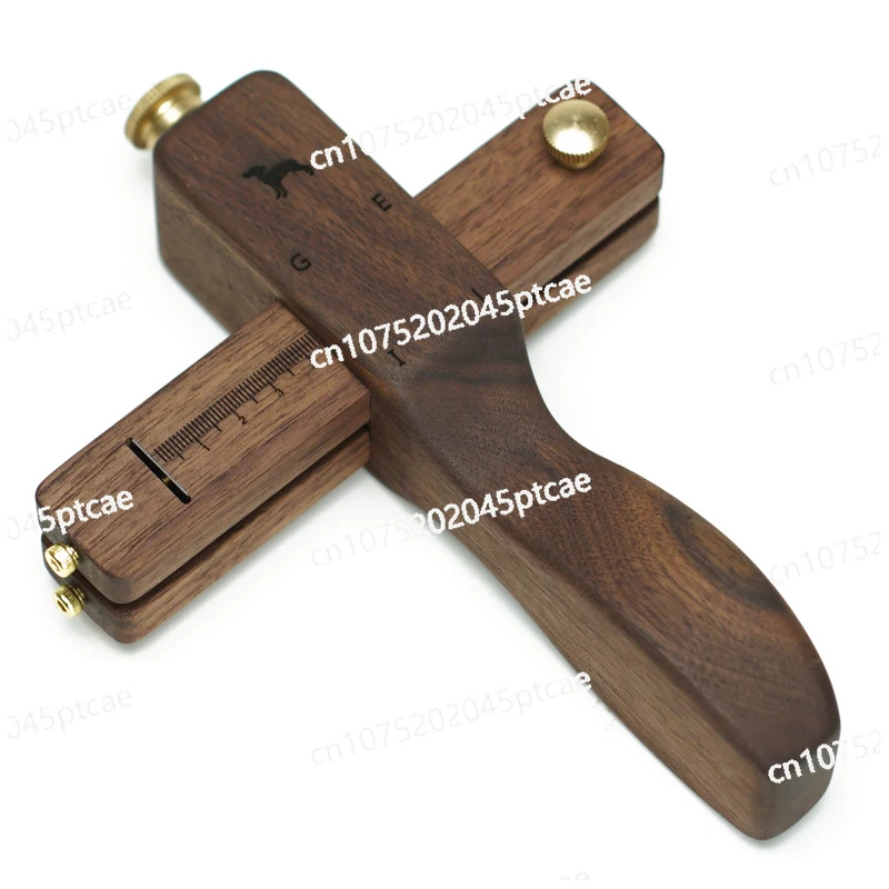 DIY Leather Craft Leather Belt Cutter Adjustable Strip Manual Cutting Tool Walnut Material Professional