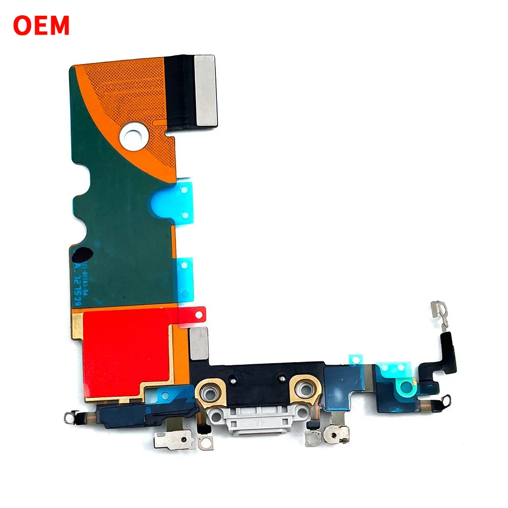 For Iphone 8 / 8 Plus USB Port Connector Board Dock Charging Flex Cable With Mic Microphone