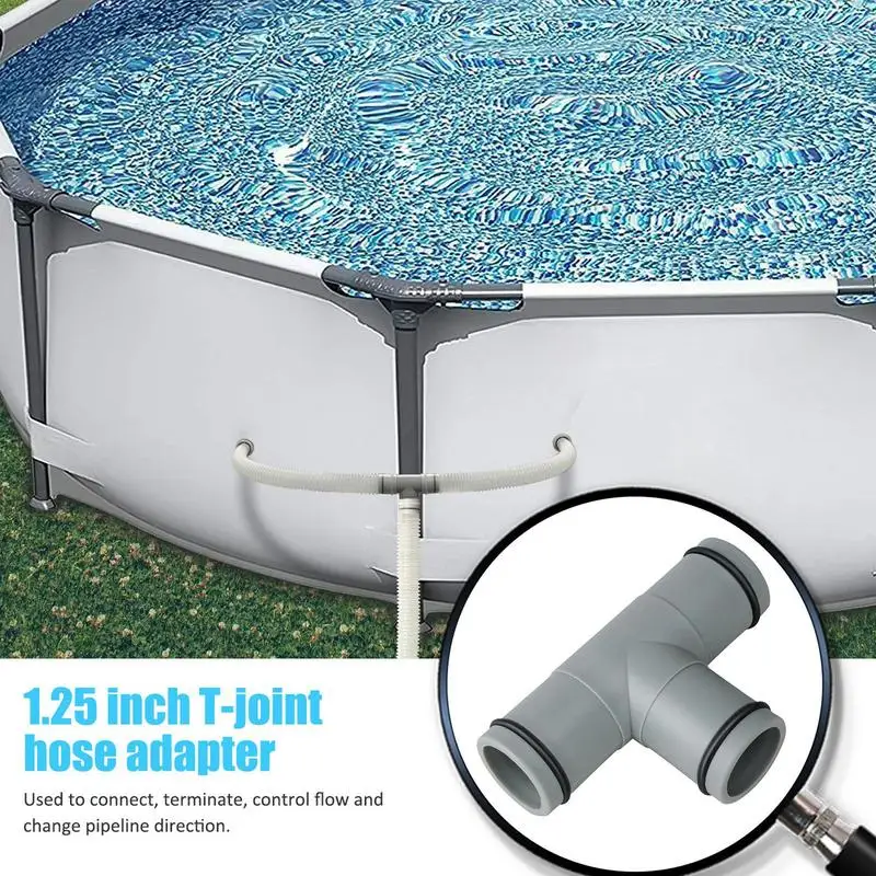 1pc Pool Hose Connector 32mm T Shaped Swimming Filter Pump Pipe Joint Pool Accessories Universal Pool 1.25in Pipe Connector