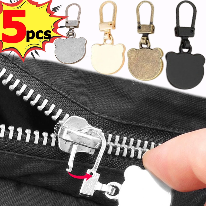 

1/5pcs Detachable Zipper Puller Replacement Tab Zipper Sliders Head Repair Kit Suitcases Luggage Backpacks Handbags Accessories