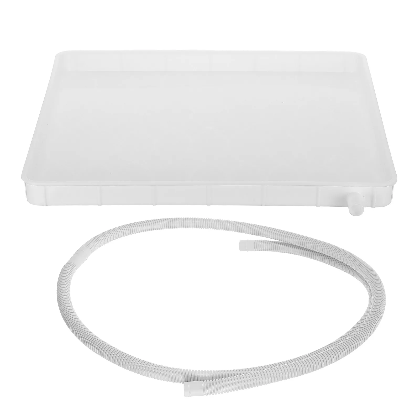 1Set Plastic Ac Condensate Drain Pan 15.75x15.75in Square Drip Tray Anti Corrosion Ac Water Drain Pan Outdoor Indoor Use