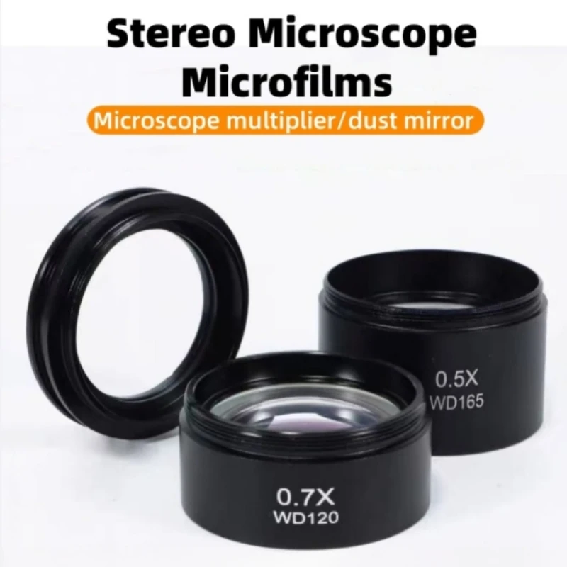 WD165 0,5X Hilfs Objekte Objektiv Binokular Mikroskop Kamera Objektiv Für Trinokular Stereo Zoom Mikroskop Barlow Glas Objektiv