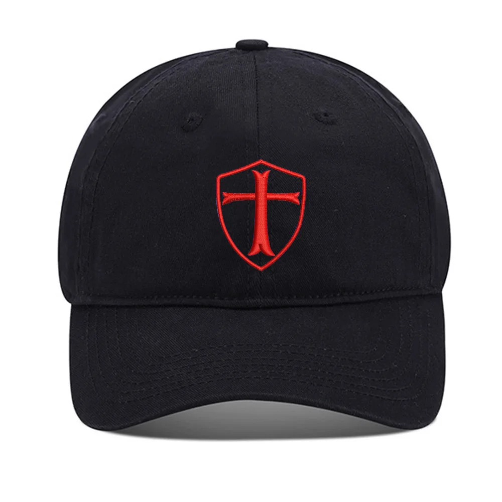 

Lyprerazy Baseball Hat Templar Shield - Knights Christian Unisex Embroidery Baseball Cap Washed Cotton Embroidered Cap