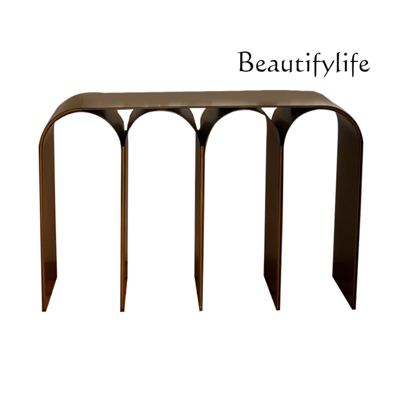 

Entrance table Modern simple entrance table Designer creative decoration table door against the wall End