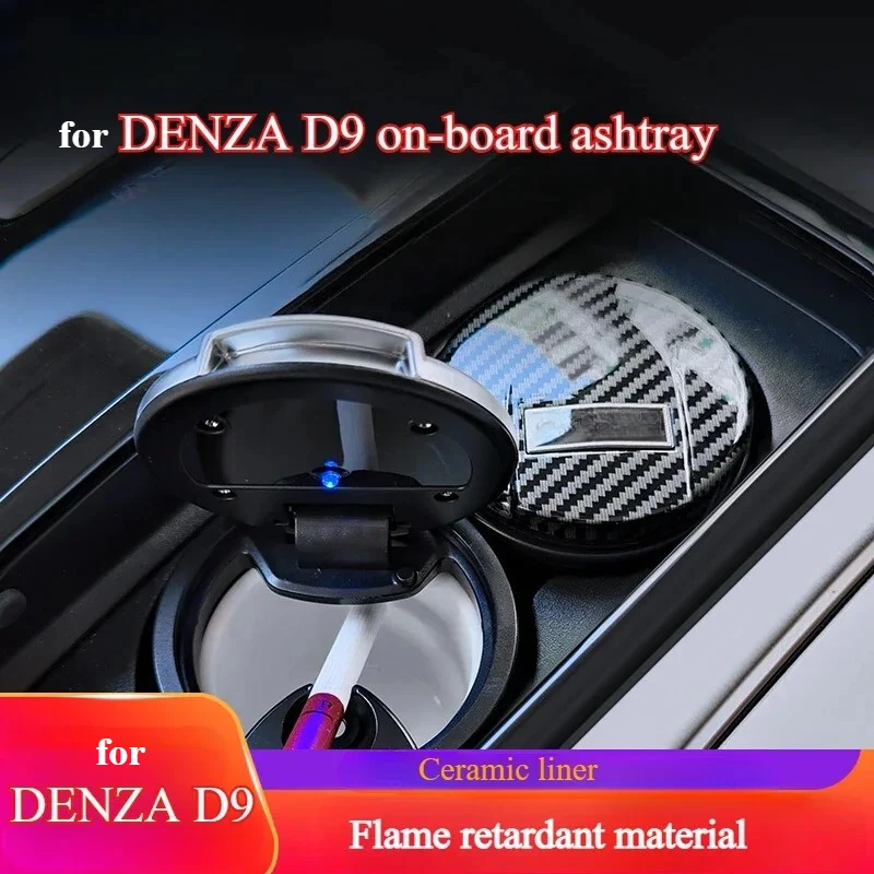 

For for DENZA D9 2024 2025 Car Ashtray Case Garbage Coin Storage Cup Container Car Interior Accessories Auto Car Ashtray Box
