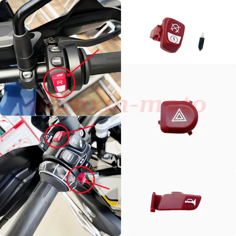 For BMW R1200GS R1250GS C650GT F900R/XR F750GS Motorcycle Start Alarm horn Push Switch Button Cover S1000RR/XR/RR K1600GT/GTL