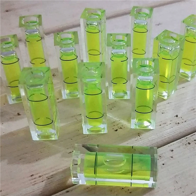 AB47-40Pcs 미니 버블 수준기 10X10x29mm 사각 수평계 벽 프레임 아트 디스플레이 사진 걸이 RV 삼각대 측정