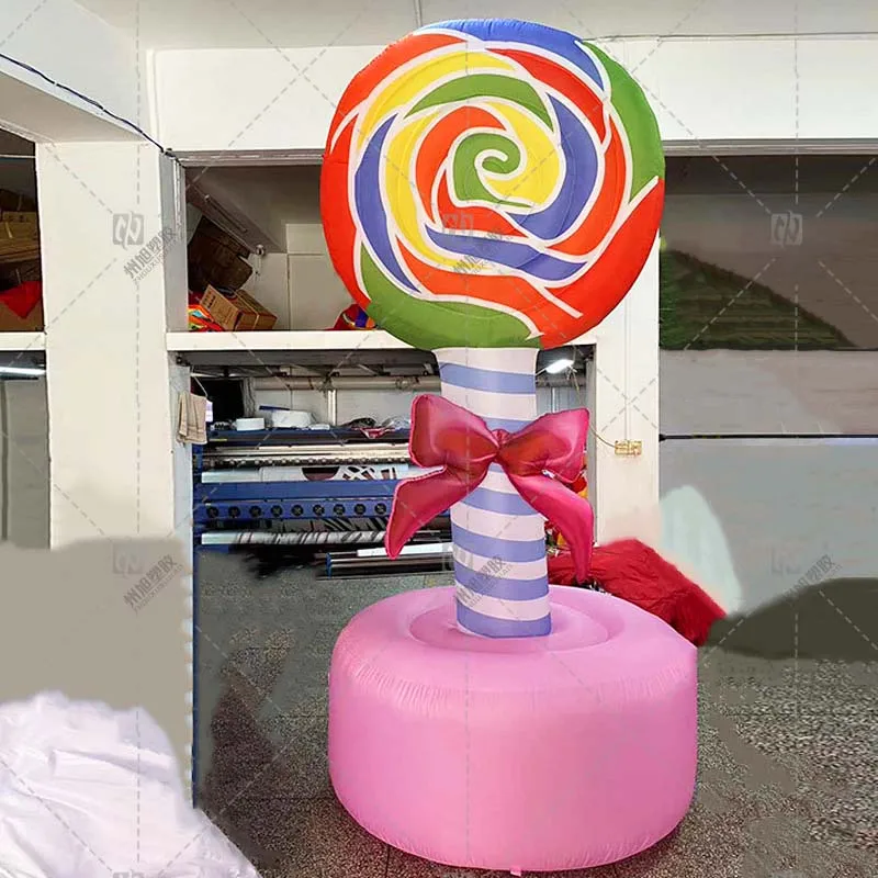 Fashion New Style Pretty 2m Giant Inflatable Lolly Candy Balloon Inflatable Lollipop Candy Model for Decoration