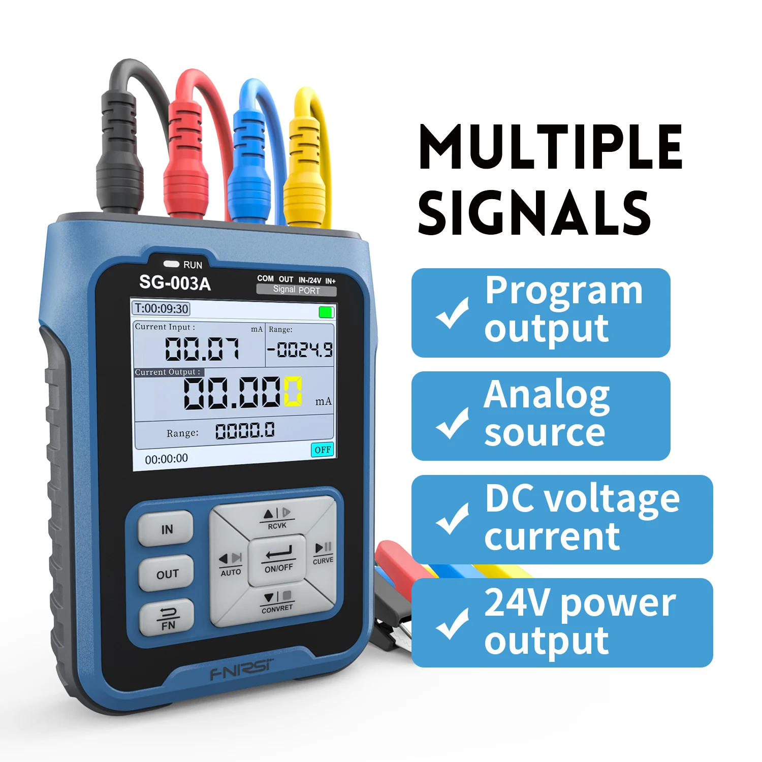 

FNIRSI SG-003A Multifunctional Signal Generator Sources Transmitter Calibrator 4-20mA 0-10V Adjustable Current Voltage Simulator